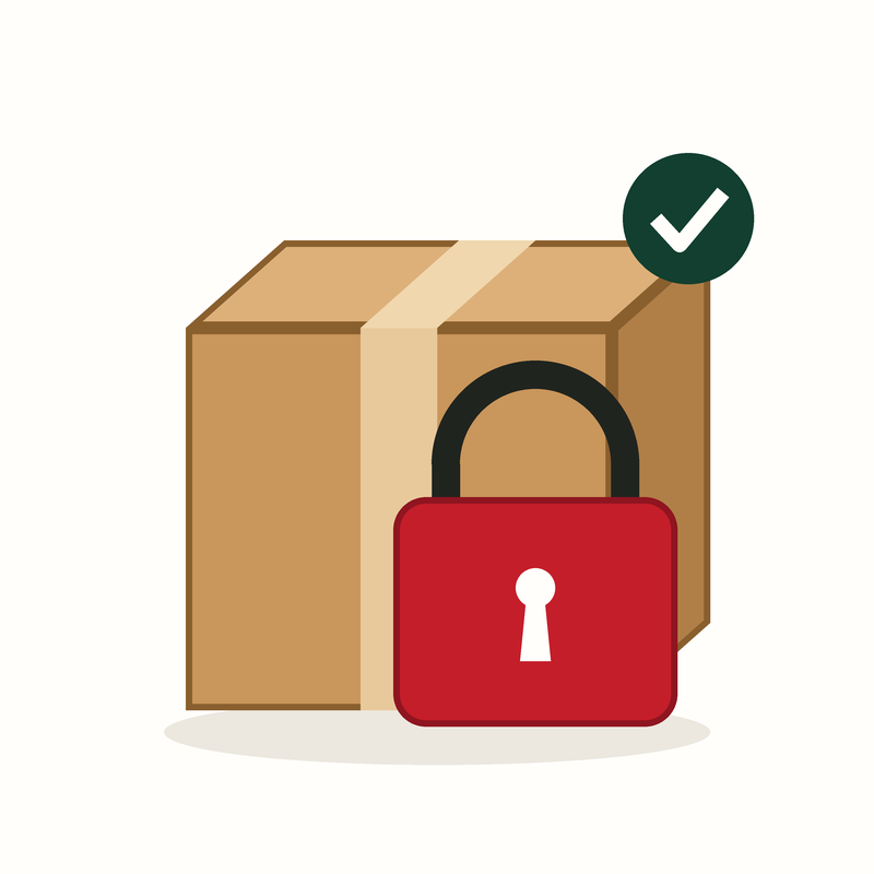 Shipping protection: package with a padlock